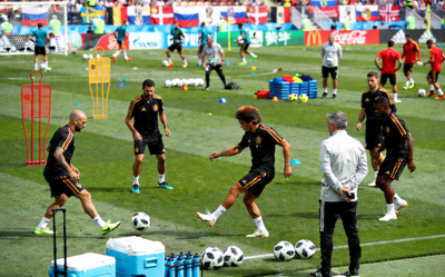 世界杯参赛球队训练备战照片